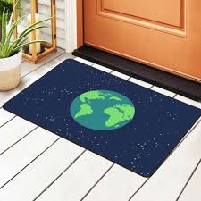 world globe earth map rugs doormat non
