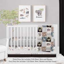 personalized crib bedding for safari