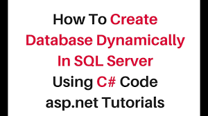 create database programmatically in sql