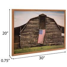 American Flag On Barn Wood Wall Decor