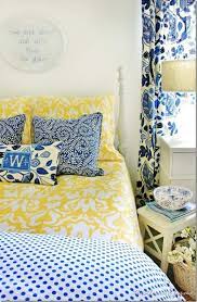 Blue And Yellow Farmhouse Bedroom