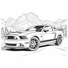 ford mustang boss 302 coloring page