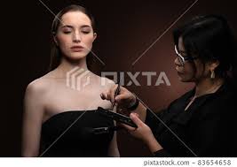 beauty makeup artist working on a