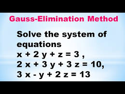 Equation Gauss Elimination Method