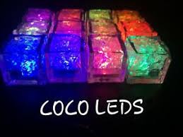 12 Pcs Ice Cubes Led Light Up Multicolor Sensor Liquid For Drinks Parties Ebay