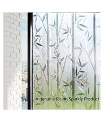 Rising Sparkle Bamboo Pattern Static Glass Film Nature