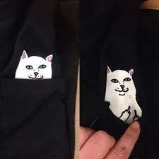 Pocket cat t shirts with a hidden surprise bored panda. A Cute Little Kitty In Your Pocket Cat Pocket Shirt Sassy Cat Pocket Cat