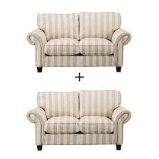 marsanne 2 x 2 seater linen sofa