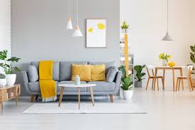 color furniture goes with gray walls