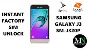 This is fast and permananet unlocking. Sim Unlock Sprint Boost Virgin Samsung Galaxy J3 For Use On Gsm Carriers Youtube