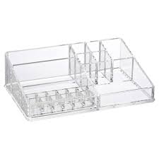 large luxe acrylic makeup organizer clear 12 1 2 x 8 3 8 x 3 5 8 h the container