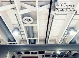 Diy Painted Basement Ceiling Project