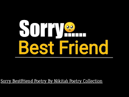 sorry best friend poetry sorry