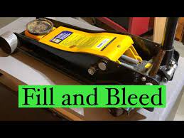 how to fill and bleed a floor jack