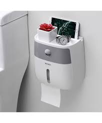 Toilet Paper Holder Wall Mounted Paper Towel Holder Bathroom Tissue Box Kitchen Roll Holder Rack