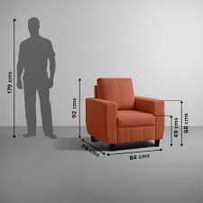 sofa bae 1 seater orange color