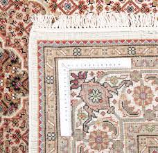tabriz indian rug beige cream 243 x 175 cm