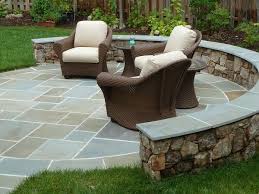 Stone Wall Cap Circular Patio