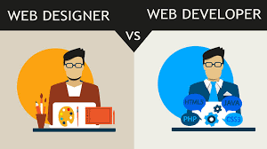 web designer vs web developer key