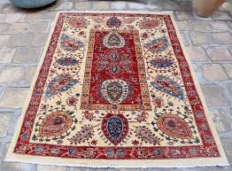 uzbek handmade wool cotton rug