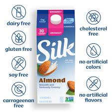 silk almond milk unsweet dairy free
