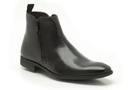 Mens Formal Boots In Black Leather Chart Zip From Clarks