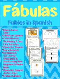 Fable In Spanish Worksheets Teaching Resources Tpt