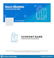 Blue Business Logo Template For Gps Location Map