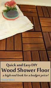 quick and easy diy wood shower floor tile