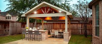 Gable Patio Cover With Outdoor Kitchen