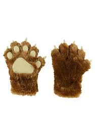 The Kids Brown Bear Paw Mitt Glove