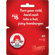 wendy s 15 gift card gift cards