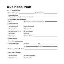 Business Plan Template Free