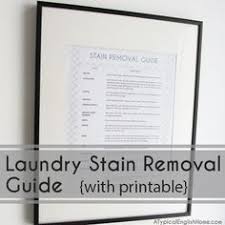 Printable Laundry Stain Removal Chart Cleaning Laundry