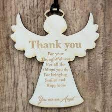 Thank You Guardian Angel Wooden Plaque