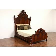 Brown Wood Antique Bed Size Double