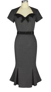 Details About Psychobilly Evelyn Noir Wiggle Dress Rockabilly Vintage Gothic 50s 40s Pencil