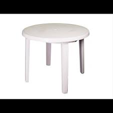 Patio Table White Plastic Chic