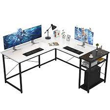 Check spelling or type a new query. Ecoprsio L Shaped Desk Large L Shaped Gaming Desk With Storage Shelves White Corner Desk Writing Study Table For Home Office Gaming Workstation White And Black Walmart Com Walmart Com