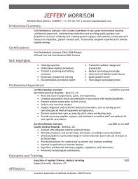 1 Medical Assistant Resume Templates Try Them Now