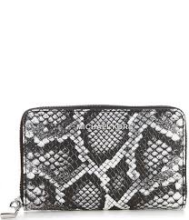 Small Snake Embossed Card Case Wallet