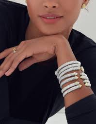 caviar lux diamond 8mm cuff bracelet