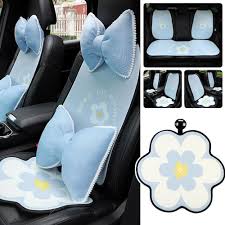 Fashion Blue Flower Car Seat Cover
