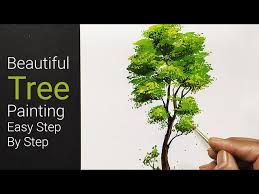 Beautiful Tree Painting With Using