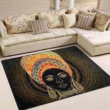large area rugs african woman in turban