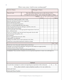 Restaurant Employee Evaluation Form Template Samples Forms Gotta