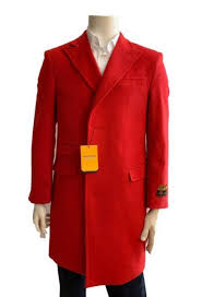 J54451 Red Trench Coat Long Red Coat