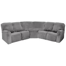 5 seater recliner corner sofa velvet