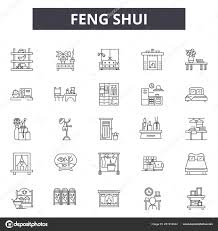 Feng Shui Line Icons For Web And Mobile Design Editable