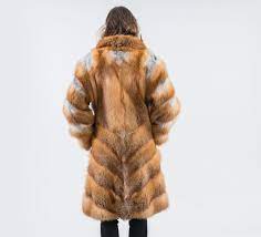 Red Fox Fur Coat 100 Real Fur